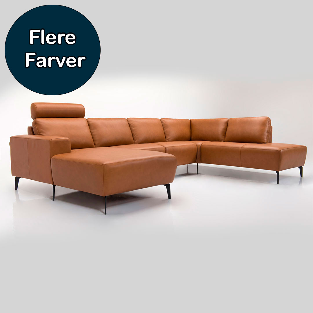 Hjort Knudsen - Napoli u-sofa - læder | Møbelringen