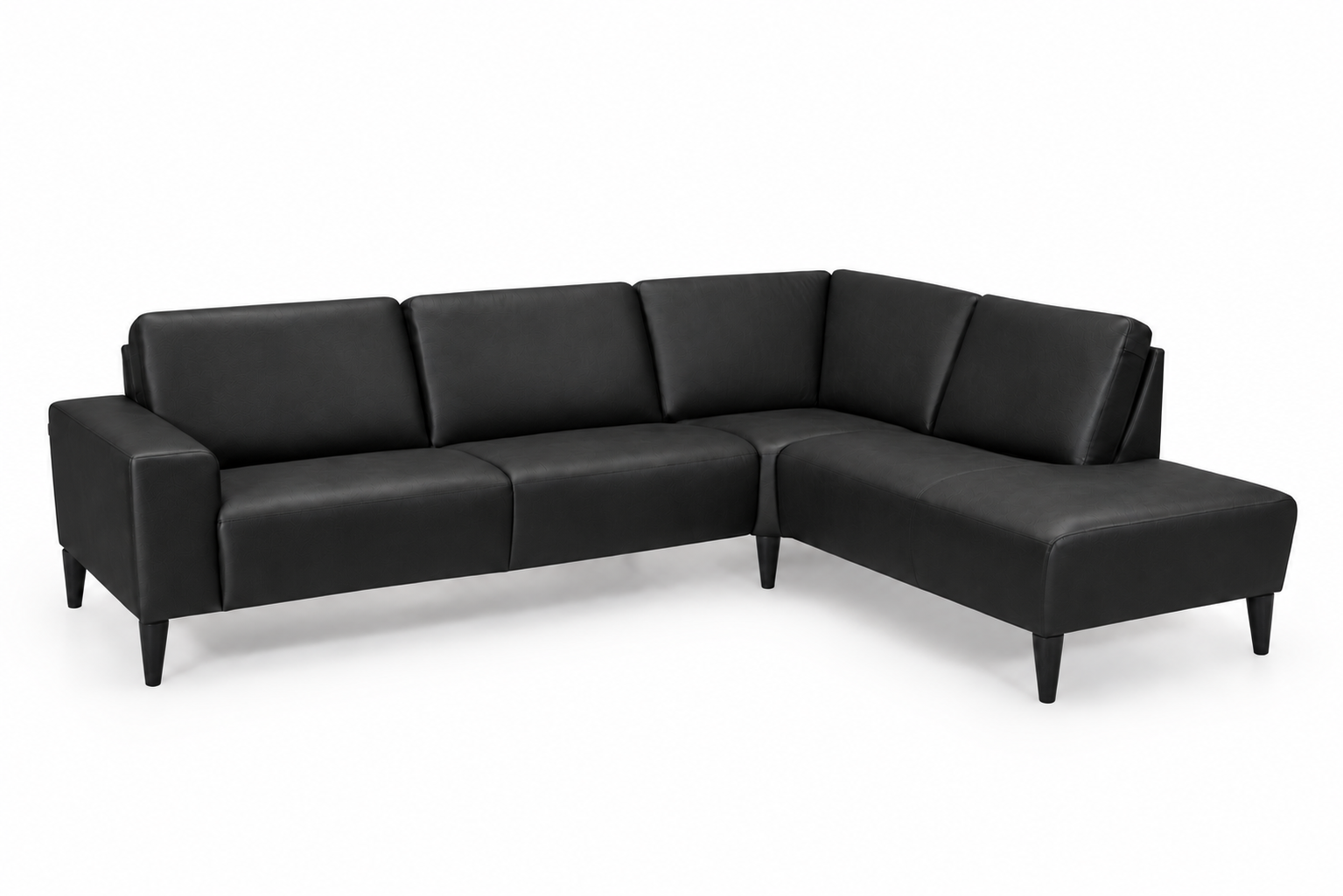 Hjort Knudsen - Napoli hjørnesofa med open end - OUTLET - Semianilin læder