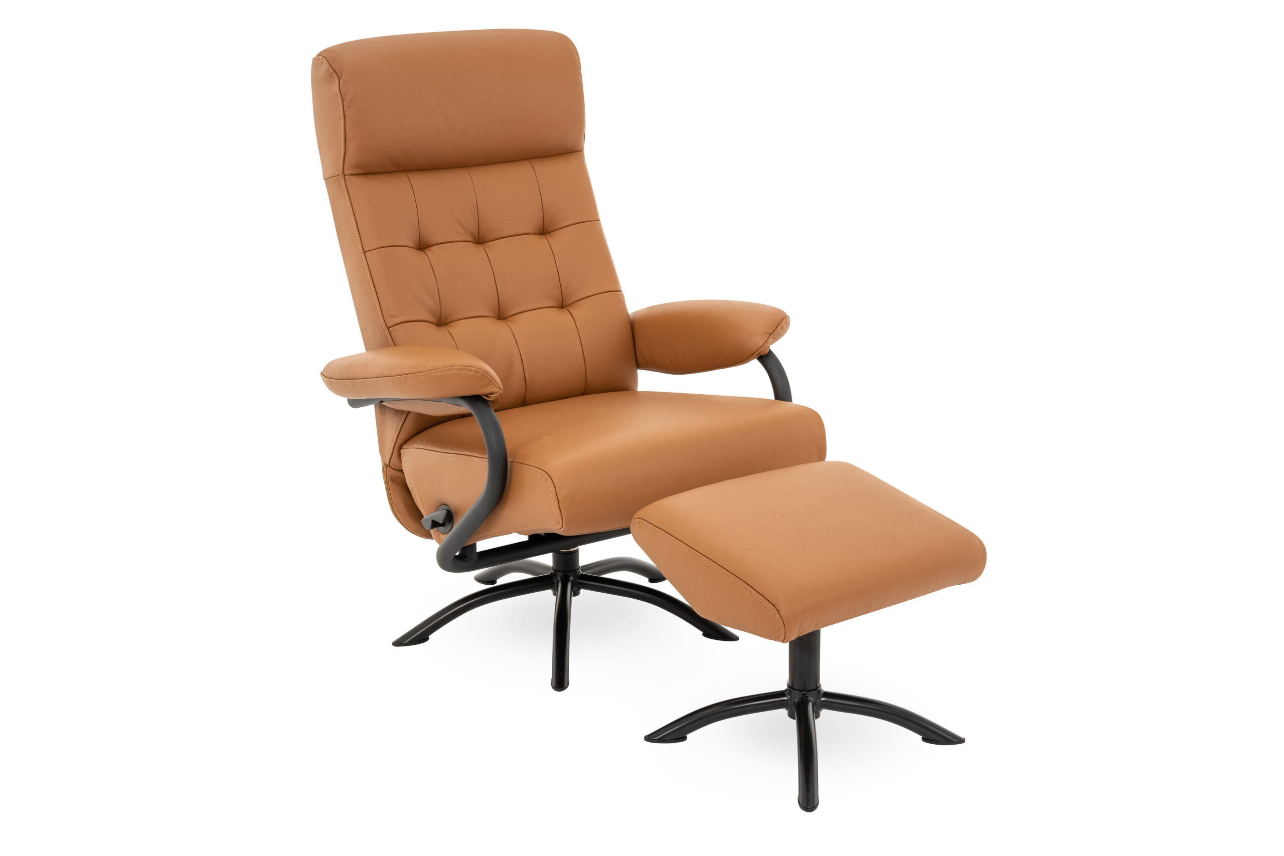 Forma lænestol inkl. fodskammel - FG120084 - Cognac læder